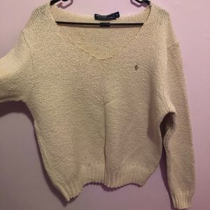 Polo Ralph Lauren cream cropped sweater